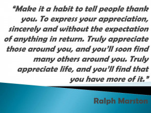 Ralph Marston quote about gratitude