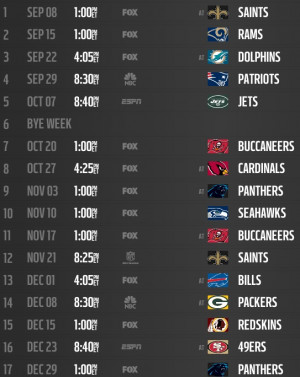 Atlanta Falcons: 2013 NFL regular season schedule