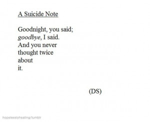 Suicidal quote