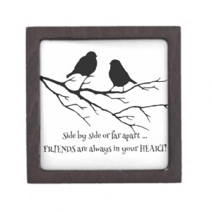 Friends always in your Heart Quote with Birds Premium Gift Box
