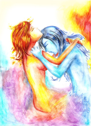 Fire And Water Heart Love