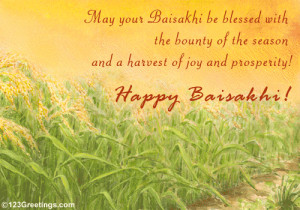 Wish a harvest of joy and prosperity this Baisakhi.