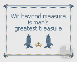 Embroidery: Harry Potter Ravenclaw quote