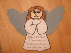 Bible Verse Angel with Handprints. Children can print up the angel ...