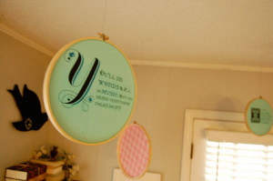 diy project: faux-embroidery quote hoops