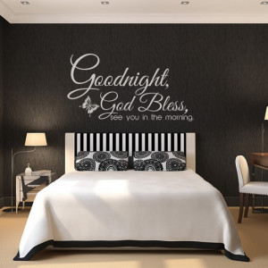 Home / Goodnight God Bless Wall Stickers Religious Wall Art