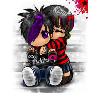 emo cute couple by kuraiyam