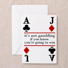 funny gambling vintage poker t-shirt Greeting Card for