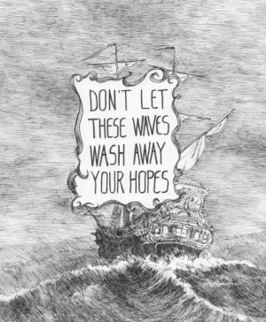 Beautiful inspirational quote with a hand drawn illustration of a ...