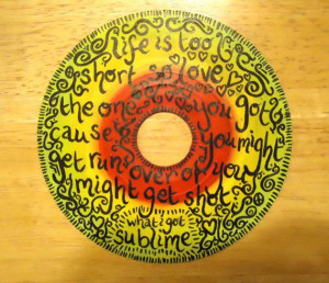What I Got Sublime lyrics Painted Vinyl Record by valderie on Etsy, $ ...