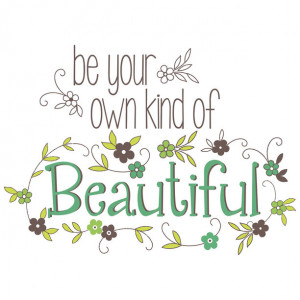 Your Own Kind Of Beautiful Quote art, multi, wall decals