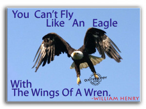 You can't fly like an eagle...