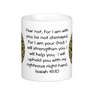 Bible Verses Inspirational Quote Isaiah 41:10 Classic White Coffee Mug