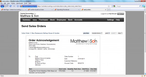 : the quote no longer displays as in the listing on the Sales Quotes ...