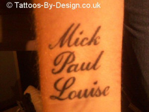 Tattoo of my brothers and my sisters names