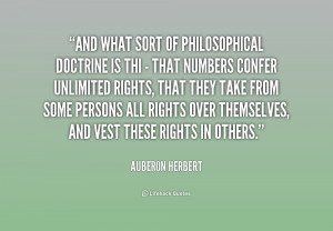 And what sort of philosophical doctrine is thi - that numbers confer ...