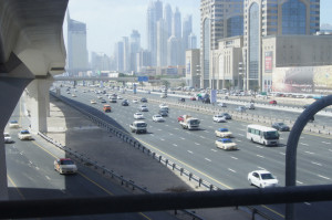 22 lanes of traffic on Sheikh Zayed Road in Dubai. Courtesy www ...