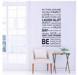 decor wall stickers english poetry large wall art decals diy bathroom ...