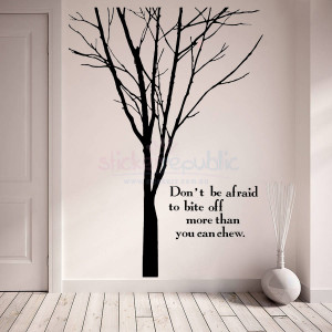 Words and Quotes Winter Tree Wall Decal - Large