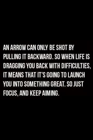 Life is an arrow | Great quote on the difficulties of life and what ...