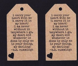 ... Tags EE Cummings Quote. I Carry Your Heart With Me Tags., Wish