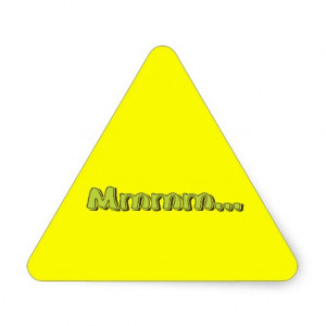 Mmmm ... Exclamation Words Sayings Quotes Triangle Sticker