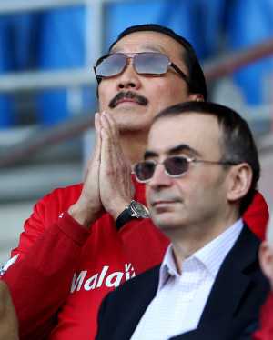 Vincent Tan Cardiff City owner Vincent Tan looks on prior to the