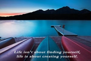 0425 Life isnt about finding yourself life is about creating yourself ...