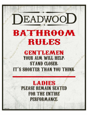 Bathroom Rules and Etiquette Signs
