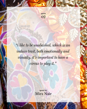 Home maison-marlies Females Forward Mira Nair in 5 quotes