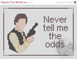 Han Solo Star Wars quote (Printable PDF Pattern). $2.25, via Etsy.