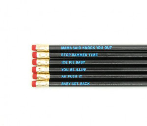 Assorted Sayings Pencil Sets ($20).