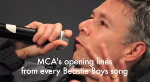 ... this video of MCA’s opening lines from every Beastie Boys’ song