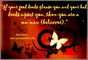 if your good deeds please you and bad deeds