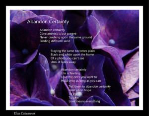 ... Certainty, a poem inspired by God Emperor of Dune by Frank Herbert