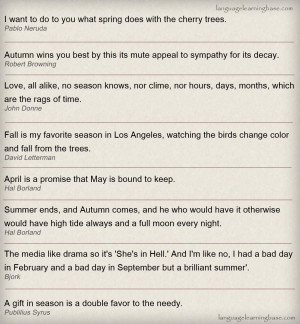 Famous quotes about Seasons .