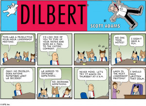 Leadership Meeting – Dilbert Style