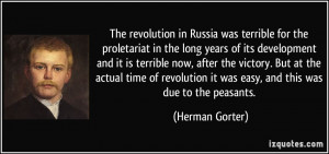 The revolution in Russia was terrible for the proletariat in the long ...