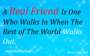 quote with image by walter winchell regarding quality of good friend ...