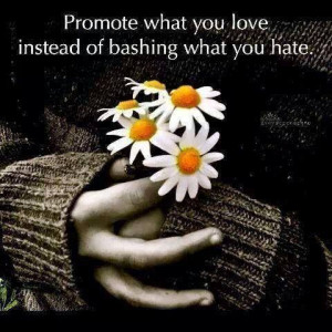 Promote instead of bashing