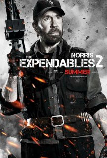 New movie poster featuring Chuck Norris for The Expendables 2 !