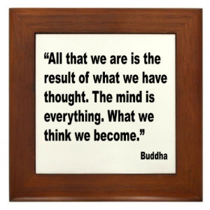 ... > Attitude Living Room > Buddha Mind Is Everything Quote Framed Tile