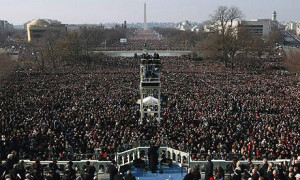Barack Obama delivers his inaugural address after being sworn in as ...