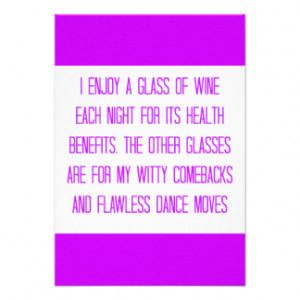 FUNNY WINE QUOTES DANCE MOVES HEALTH BENEFITS COME CUSTOM INVITATION