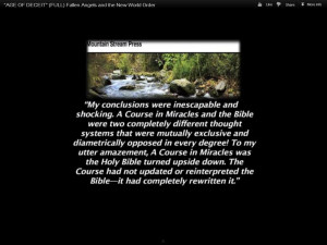 Course in Miracles” is another book written bysomeone claiming to ...