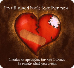 all glued back together now. I make no apologies for how I chose ...