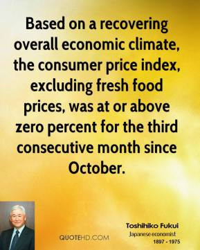 ... fresh food prices, was at or above zero percent for the third