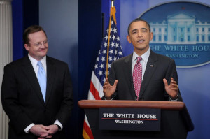 Robert Gibbs und US Pr sident Obama Foto picture alliance dpa