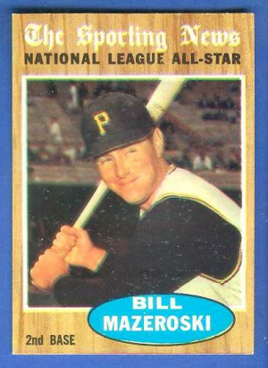 1962 Topps #391 Bill Mazeroski All-Star [#a] (Pirates) Baseball cards ...