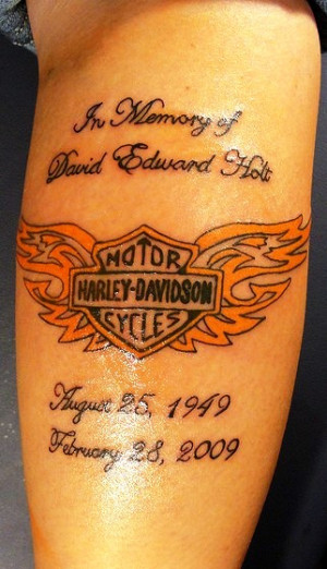 Quote Harley Davidson Tattoo Leg